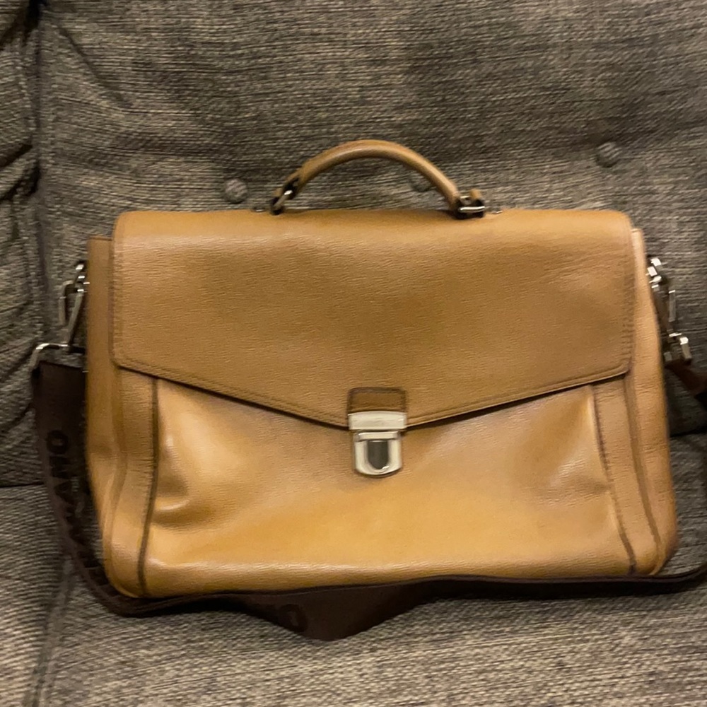 Cognac two Ferragamo Laptop Bag $450